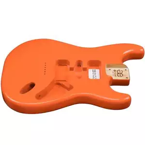 AE Guitars® S-Style Paulownia Replacement Guitar Body Capri Orange - Picture 1 of 5