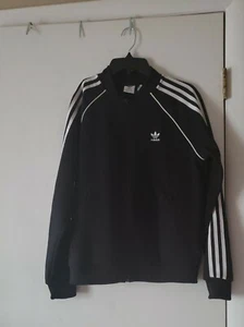 Adidas Chaqueta de Pista con Cremallera Completa Clásica 3 Rayas Hombres M Bolsillos con Cremallera Elastizados  - Imagen 1 de 11