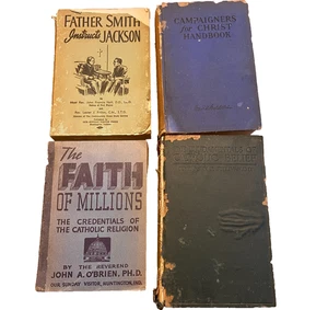 Vintage Catholic Book Lot Faith Of Millions Campaigners For Christ Fundamentals - Picture 1 of 24