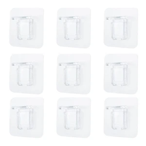 20 Pcs Partition Holder Plastic Shelf Clips Adhesive Support Pegs - Picture 1 of 12
