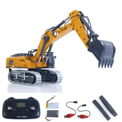 1:50 RC Excavator K970 Engineering Electric Lifting Digger Metal Bucket Tracks - Image 1 of 4