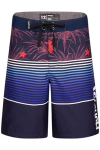 Hurley Kid's Boys Americana Floral Board Shorts Night Force - Picture 1 of 2