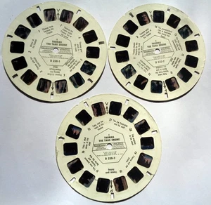 JUEGO DE DISCOS VINTAGE 1984 SAWYERS VIEWMASTER: THOMAS EL MOTOR DEL TANQUE: DESCUENTO POSTAL - Imagen 1 de 1
