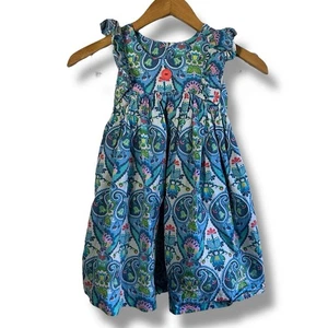 Mädchen Eleanor rosa blau Spitze Paisley Rüschen Kleid Größe 5/6 - Bild 1 von 7