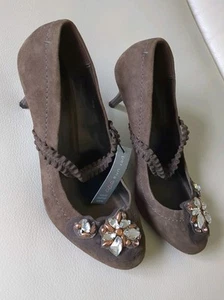 M&S Per Una Mink Leather Shoes Size 5.5 (39 EUR) New With Tag - Picture 1 of 8
