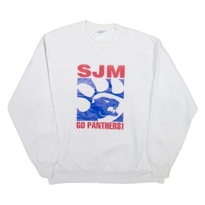 Moletom masculino JERZEES SJM GO PANTHERS branco EUA GG - Imagem 1 de 4