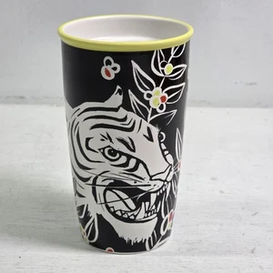 Starbucks Sumatra White Tiger Ceramic Tumbler Tall Coffee Mug 12 oz. No Lid EUC - Picture 1 of 5