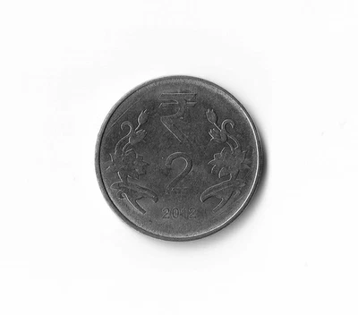 2012 India - 2 Rupee - 729 - Stainless Steel - 4.9g - Image 1 of 2