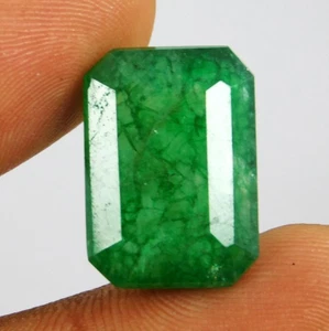 Esmeralda verde colombiana natural certificada 21,10 quilates - piedra preciosa suelta corte esmeralda - Imagen 1 de 10