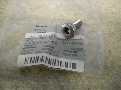 Nuevo de Lote Original Kawasaki Frame Bolt 2006-2011 KLR650 ZX600 Ninja ZG1400 92153-1621 Foto 1 de 4