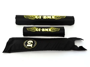 GT 3 Piece BMX Pad Padset with foam Black/Yellow - Picture 1 of 5