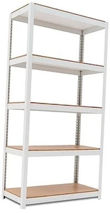 House 5-Tier Laminated Boltless Metal Shelving Unit Adjustable Storage - Picture 1 of 6