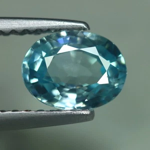 1.30 Cts_Great Diamond Lustrous_100 % Natural Unheated Blue Zircon_Cambodia - Imagen 1 de 3
