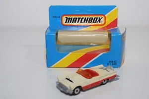 A94 1:64 3 INCH MATCHBOX LESNEY MB 42 57 T-BIRD FORD THUNDERBIRD CREAM RED MIB - Picture 1 of 16