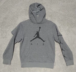 Nike Air Jordan Pullover Hoodie Gray Boys Size Large 12-13-Pre Owned- Ships Fast - Picture 1 of 3