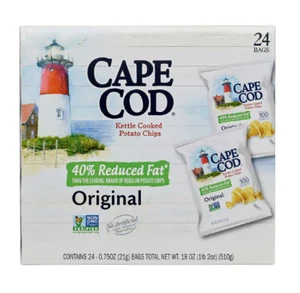 Cape Cod Kettle Cooked Potato Chips, Original, 0.75 oz, 24-count - Picture 1 of 1