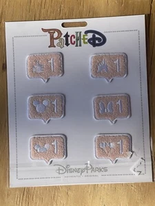 Disney Parks gepatchte Mickey Maus Symbole WIE Patch Set 6 Patches rosa Blase Neu - Bild 1 von 1