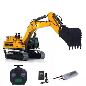 Escavatore idraulico RC metallo ZE960G 1/12 doppia pompa RTR Heavy Digger con unità fumo - Foto 1 di 12