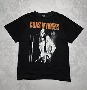 Vintage 90s Guns N Roses Axl Rose Faith no More Black Size M Tee T Shirt - Picture 1 of 5