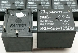 1PC SanYou Relay SRD-SH-105DM 5VDC Power Relay 15A 125VAC 4pin - Picture 1 of 1
