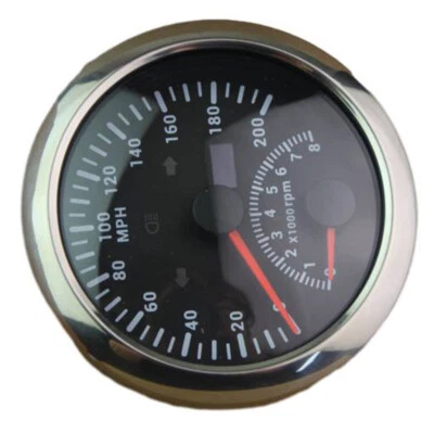 Motorcycle Speedometer GPS Tachometer Gauges Universal - Image 1 of 3