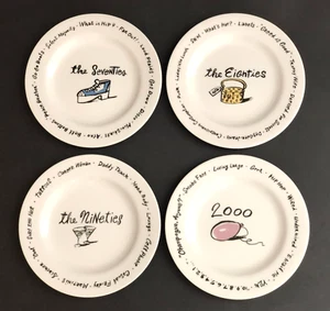 Juego de 4 platos Pottery Barn década milenio años 70 años 80 años 90 2000 ensalada postre - Imagen 1 de 13