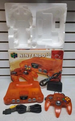 Consola Nintendo 64 Funtastic Fire Orange N64 (Completa) Auténtica, Probada *LEER Foto 1 de 4