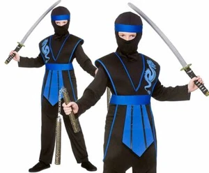 Niños SAMURAI NINJA Elegante Libro de Vestir Semana Halloween Libro Semana Dragón Azul EB-4129 - Imagen 1 de 5