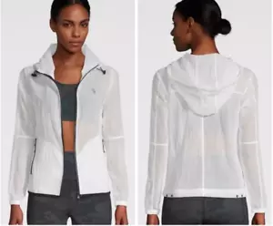 NWOT Zumba Women's Zip-Up Jacket Strong Mesh Hoodie Snow White XL Activewear - Picture 1 of 8