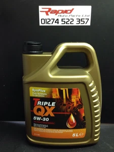 Triple QX SynPlus 5w30 Voll Synthetisch Automobil Motoren Öl 5L GM Spec 5 Liter - Bild 1 von 2