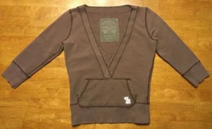 Abercrombie Mädchen braunes 3/4 Ärmel V-Ausschnitt Sweatshirt - Größe: Large - Bild 1 von 12