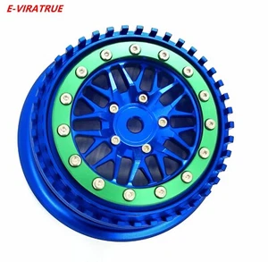 E-VIRATRUE 2.2/3.0''Alu Wheel For Losi Tenacity TT PRO&Lasernut 1/10 Blue 1pcs - Picture 1 of 35