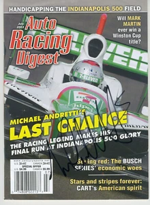 Revista autografiada por Michael Andretti Auto Racing Digest julio 2003 - Imagen 1 de 1