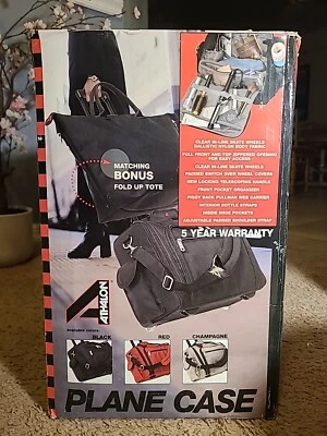 Equipaje con ruedas Athalon Plane Case, negro con tirador y asas dobles de nailon Foto 1 de 4