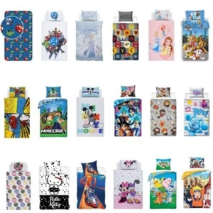 Housse Couette Simple Set Disney Avengers Pokemon PAW PATROL Minecraft Kids Lit - Photo 1/81