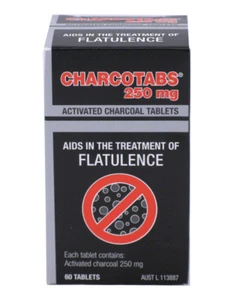 Charcotabs Digestion Nausea Tablets 250mg 60 Tablets Digestive Health Care - Picture 1 of 1