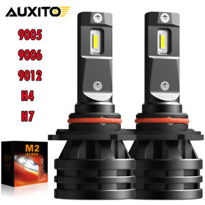 AUXITO H4/H7/H8/H13/9005/9006/9007/9012 White LED Headlight Bulbs High Low Beam