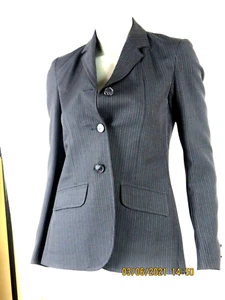 REED HILL THE REED LOOK SZ 12 NWOT Wool Black/Charcoal/Burgundy Vent Suit Blazer - Picture 1 of 11