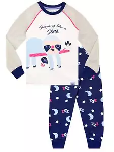 Sloth Snuggle Fit Pijamas Niños Niños 3 4 5 6 7 8 9 10 11 12 años PJs Manga larga - Imagen 1 de 8