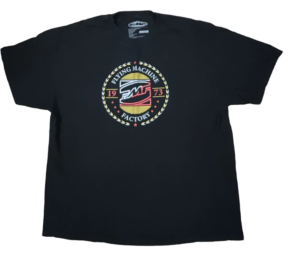 FMF Racing T-Shirt 2XL Black Short Sleeve Flying Machine Factory - Image 1 of 4