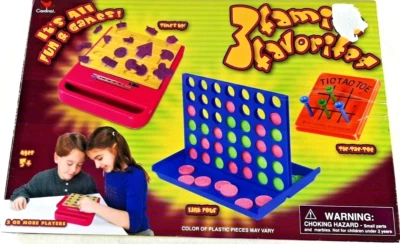 Time's Up Link 4 Tic Tac Toe 3 Family Favorite Games! by Cardinal - Image 1 of 3