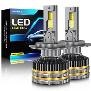 H4 LED Headlight Bulb Kit High Beam 6000K 80000LM White Bulb Bright Lamp CANBUS - Picture 1 of 7