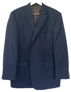 NWOT RALPH LAUREN Navy Blazer 46L Sport Coat 2 Button Wool Cashmere - Picture 1 of 19