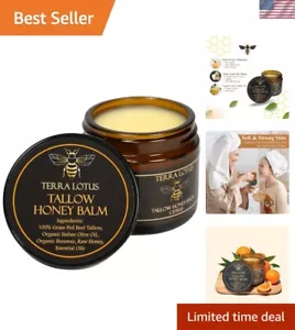Organic Grass-Fed Beef Tallow Balm with Raw Honey - Moisturizing Cream for So... - Picture 1 of 9