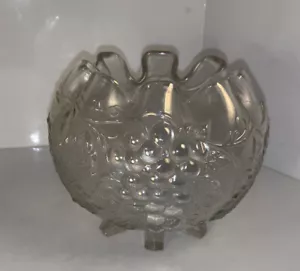 Dugan GRAPE DELIGHT ANTIQUE CARNIVAL ART GLASS ROSE BOWL - Picture 1 of 9