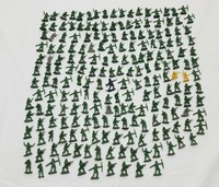 203 Vintage Plastic Military Army Figure Lot Giant 1" Soldier Hong Kong Mini Toy