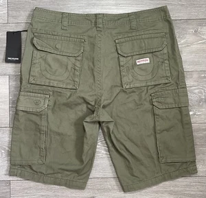 Pantalones Cortos TRUE RELIGION Cargo SN 107235 Para Hombres 36 NO 34 Kalamata Militar/Oliva Nuevos con Etiquetas - Imagen 1 de 16