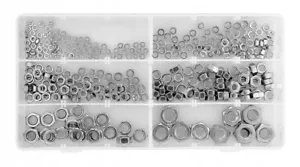 Rostfreie Muttern 6 Größen M3,M4,M5,M6,M8,M10 Set 300 Stk - Bild 1 von 2