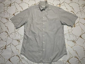 Giorgio Armani Men Gray Check Classic Button Up Shirt Size 39 15.5 - Picture 1 of 6