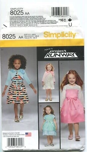 SIMPLICITY 8025 TODDLERS' DRESS & BOLERO SZ 1/2-3 UNCUT 2015 - Picture 1 of 3